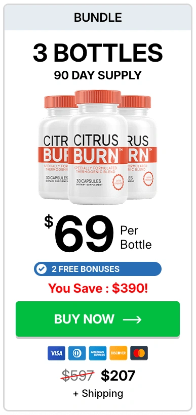 CitrusBurn 3 Bottle Price