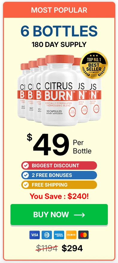 CitrusBurn 6 Bottle Price